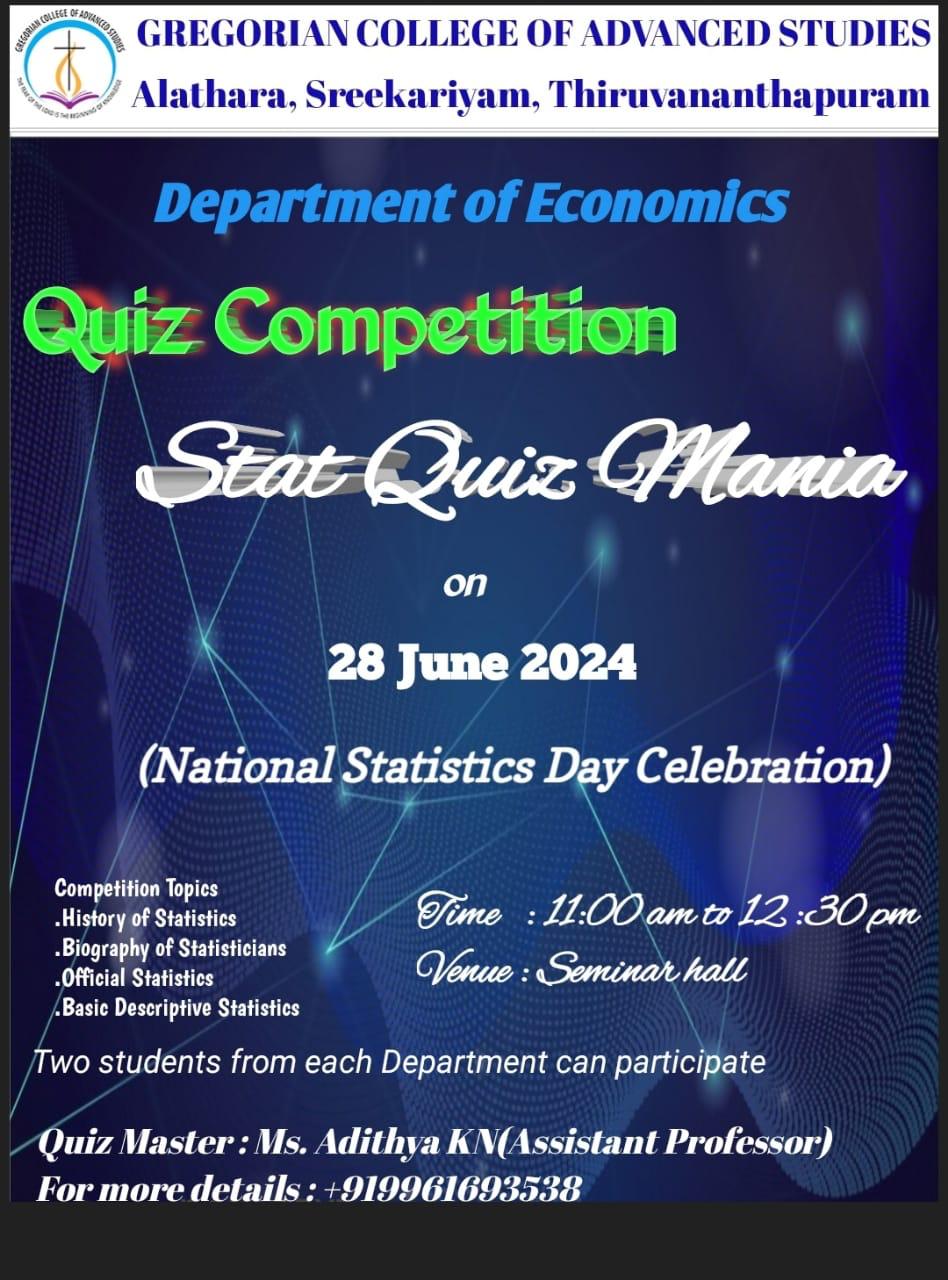 National Statistics Day - Quiz Competition